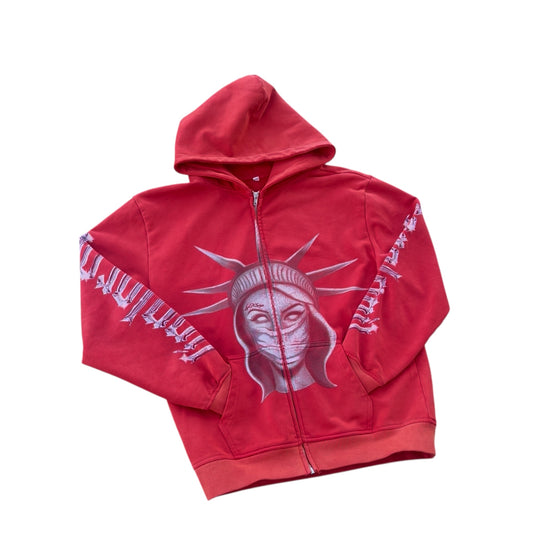 RED CHROME LIBERTY ZIPUP